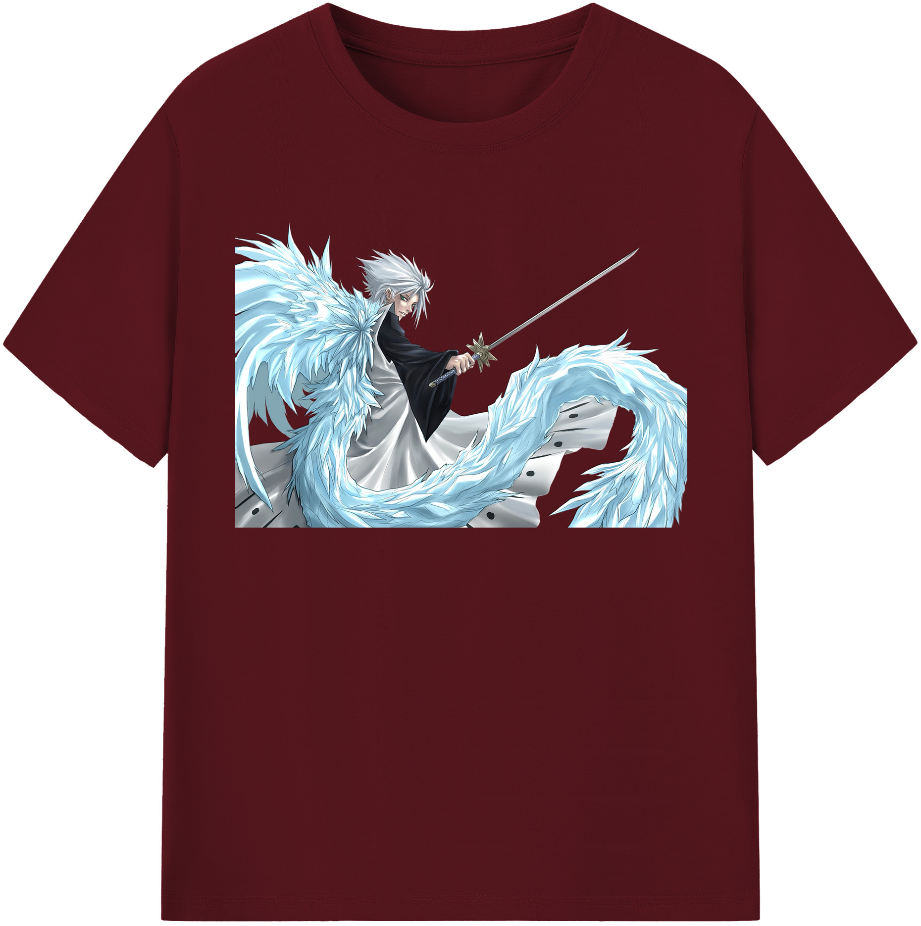 （画像用） ブリーチ 日番谷冬獅郎（ひつがや とうしろう） BLEACH Hitsugaya Toushirou 綿100％半袖Tシャツ（フロントプリント）